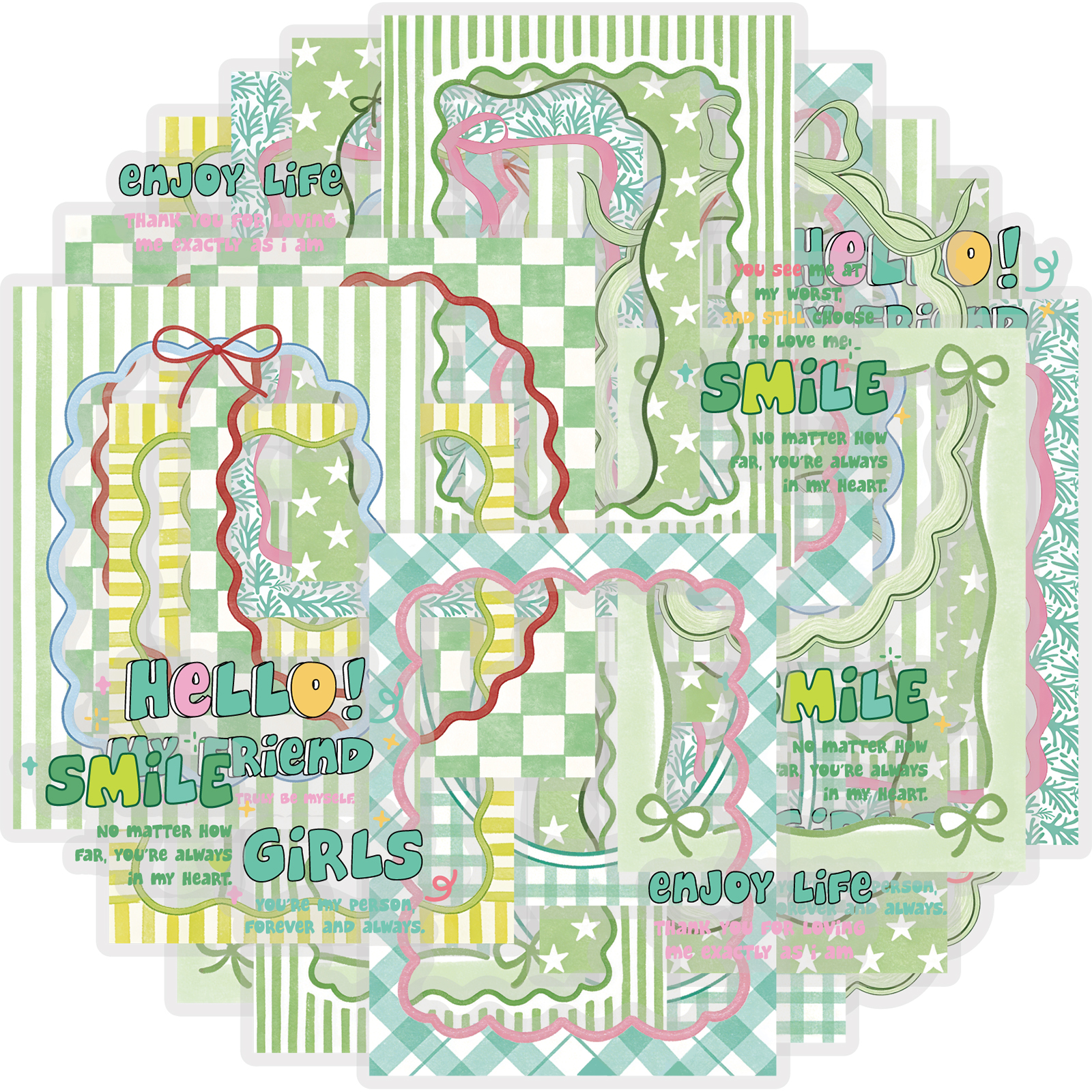 Cycling Commuter Bag - Etori Life Fresh Green Border Stickers,