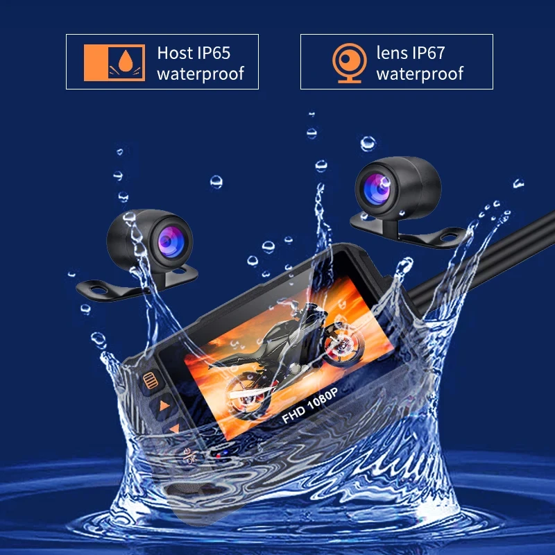 3 Inch Motorcycle Dashcam Wate - Cycling Loop 评论和价格