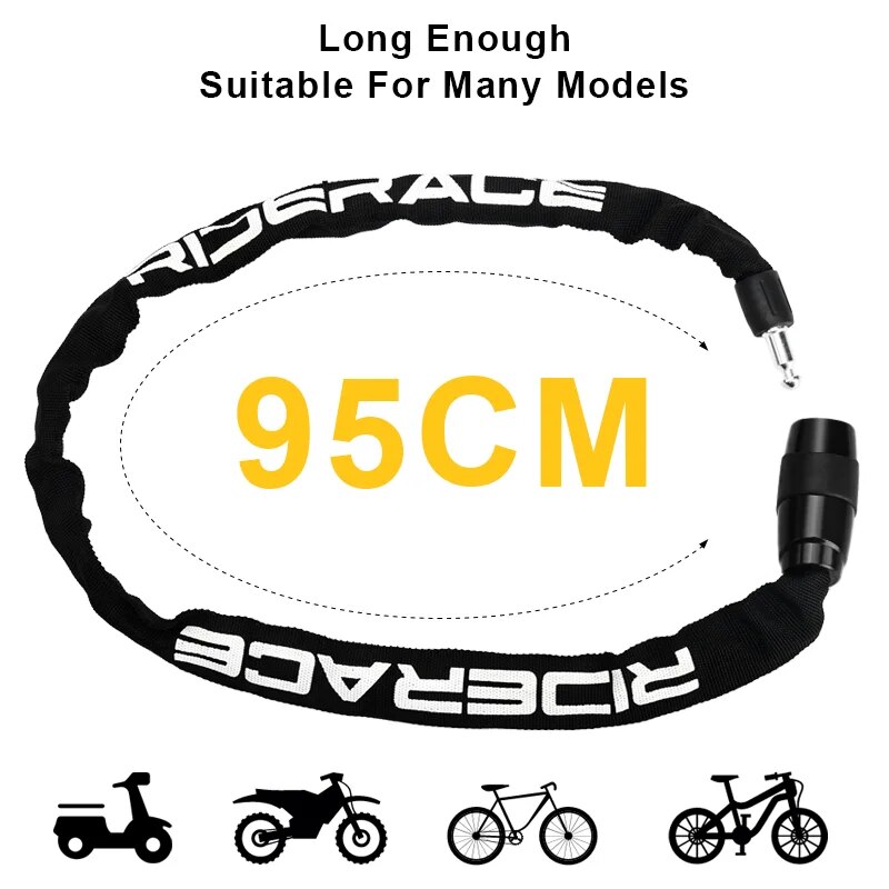 RIDERACE Bicycle Chain Lock Po - U Lock Heavy Duty 评论和价格