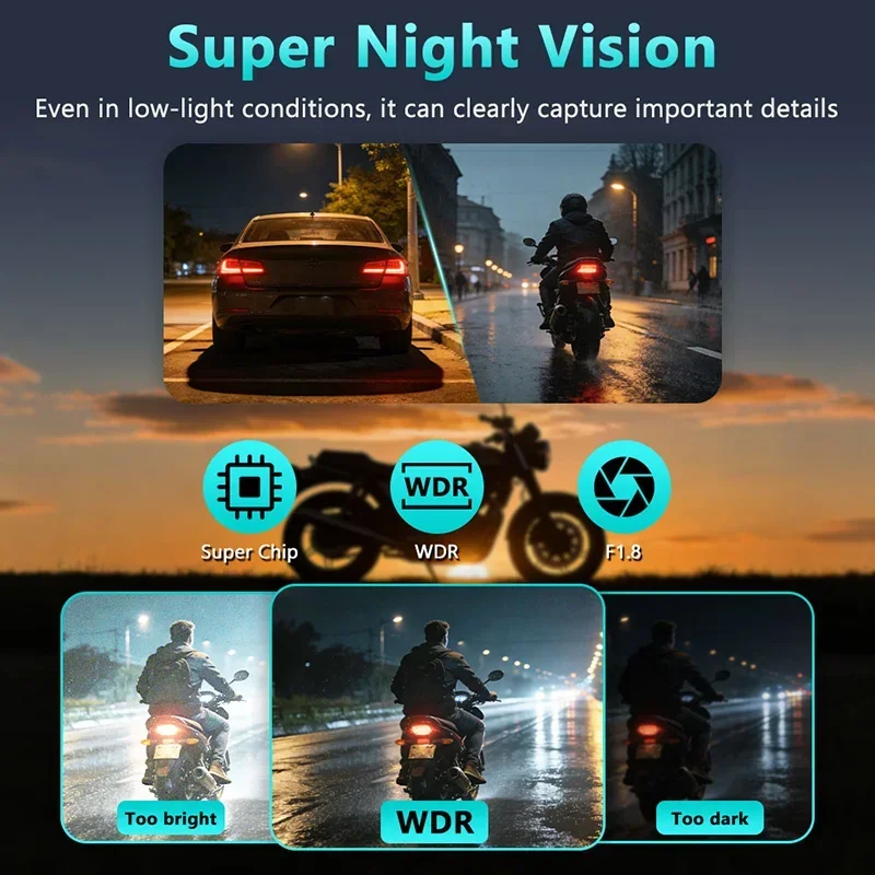 2K HD Motorcycle DVR Waterproo - Cycling Loop 评论和价格