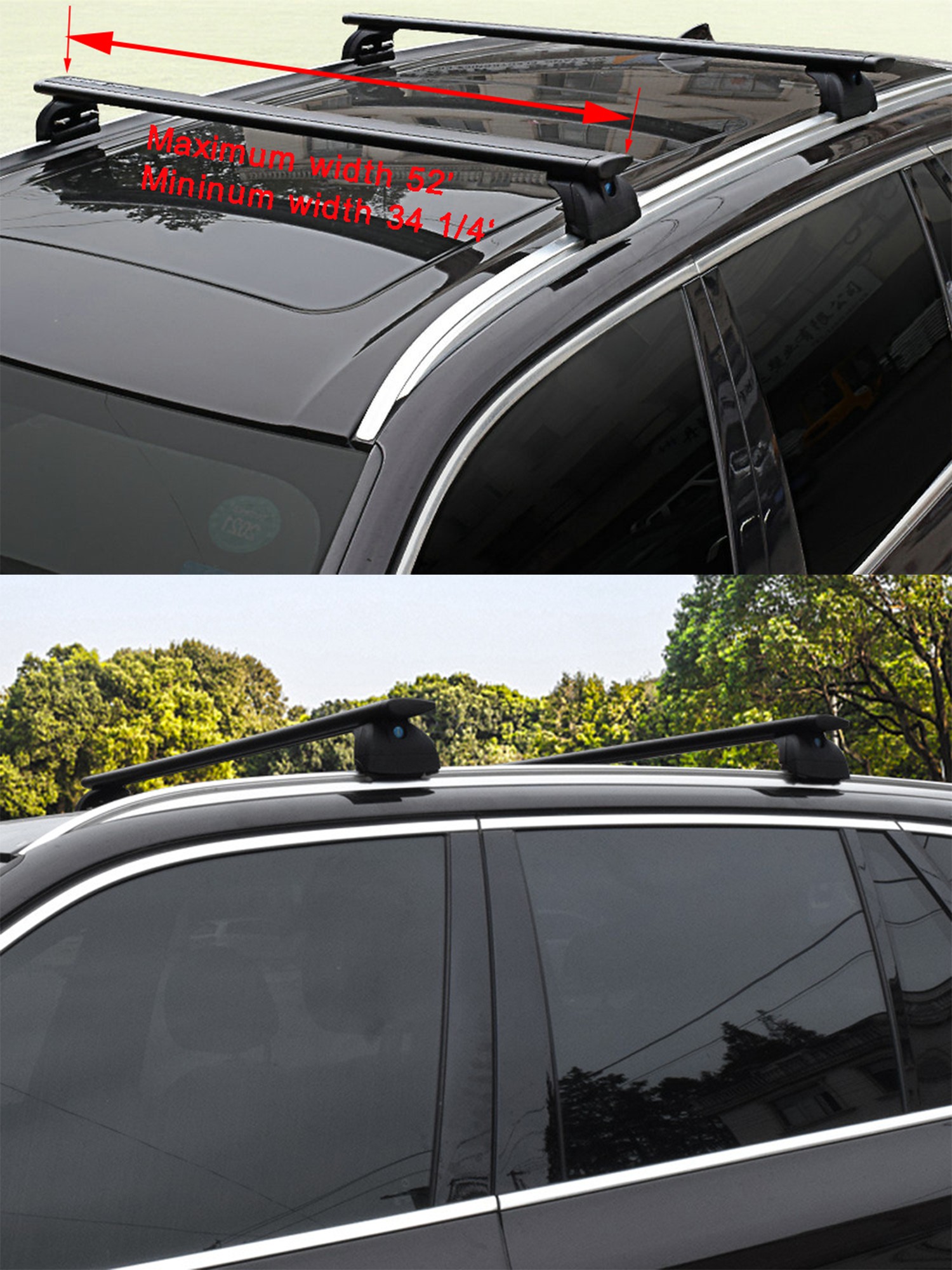 2PCS Aluminum Ajustable Crossb - Cargo Rack Aluminum 评论和价格