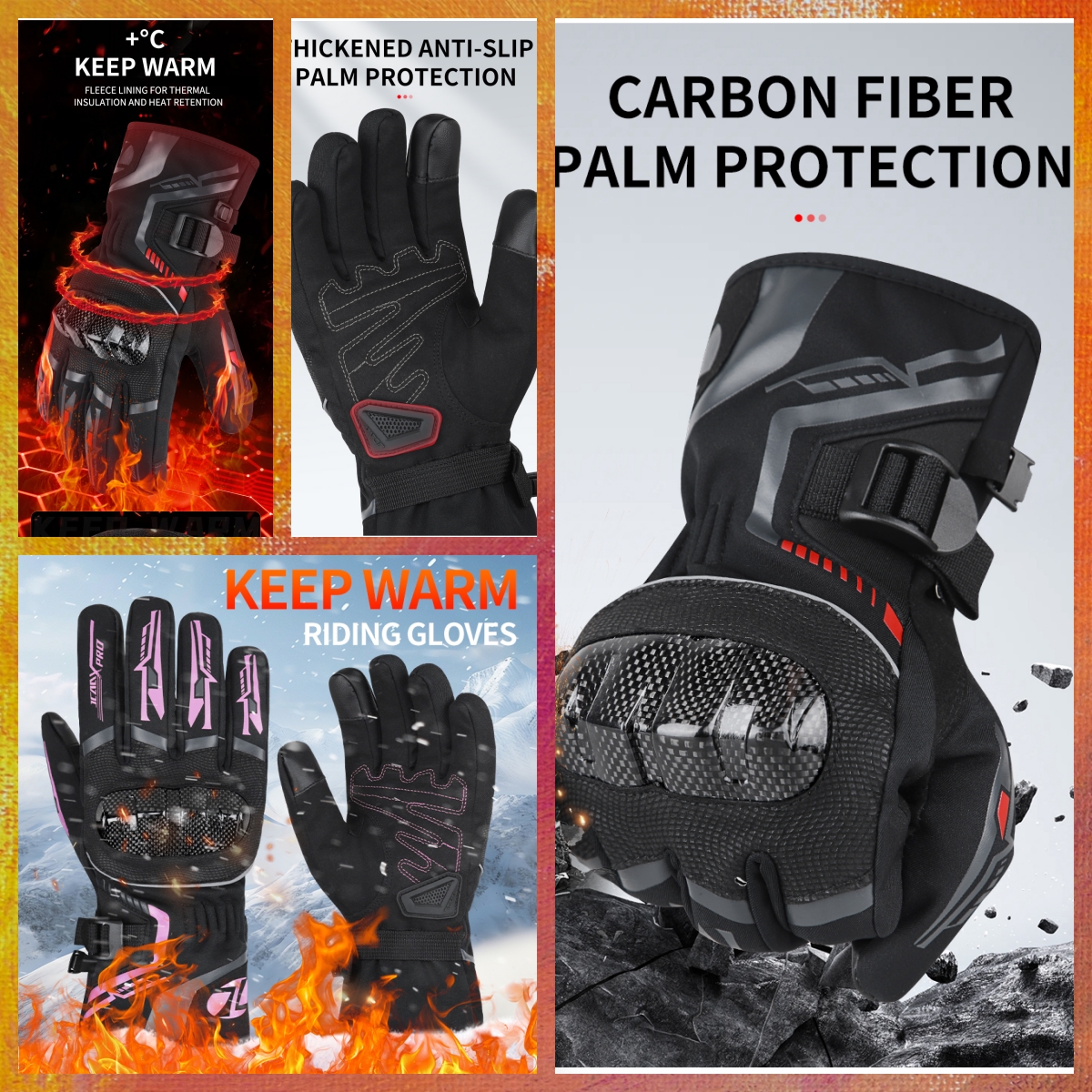 Winter Men Motorcycle Glove Gi - Waterproof Cycling Commute 评论和价格