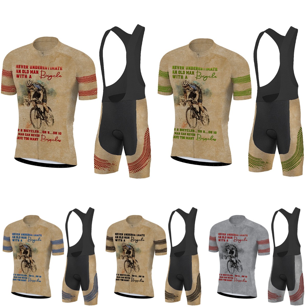 New Cycling Jersey Set Men Sho - Cycling Commuter Shorts 评论和价格