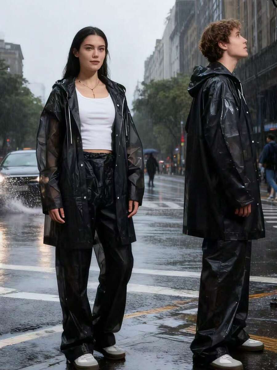 2pcs Unisex full-body rain sui - Cycling Commute Pants 评论和价格