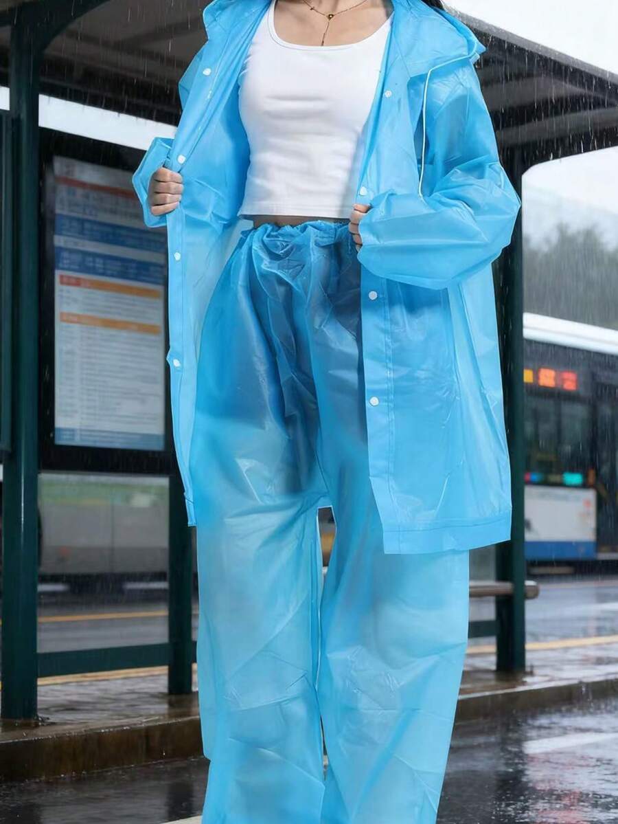 2pcs Unisex full-body rain sui - Cycling Commute Pants 评论和价格